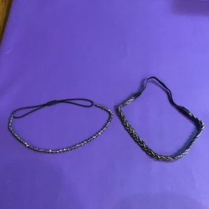 2 black headbands